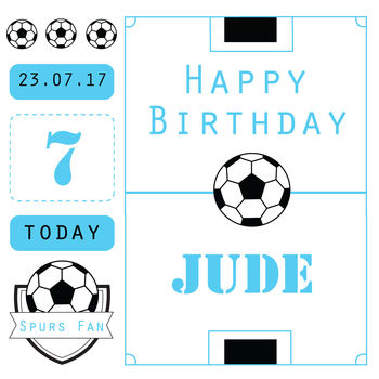 Happy Birthday Football Greeting Card, 4 of 6