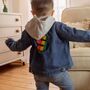Kids Denim Jacket Rainbow Embroidered Initial, thumbnail 5 of 5