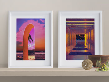 Colourful Vaporwave Art Print Set Of Two, 4 of 4