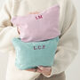 Embroidered Initials Washed Finish Pouch, thumbnail 1 of 7