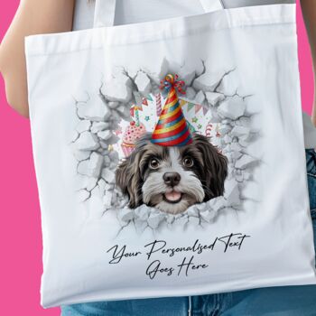 Personalised Havanese Birthday Break Through Dog, 8 of 8