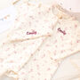 Personalised Girls Floral Babygrow And Hat Gift Set, thumbnail 1 of 9