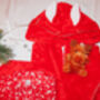 Christmas Red Onesie, Reindeer Pyjama And Teddy Gift Box / Christmas Eve Box, thumbnail 3 of 9