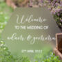 Engraved Wedding Welcome Sign In Frosted Acrylic, thumbnail 1 of 2