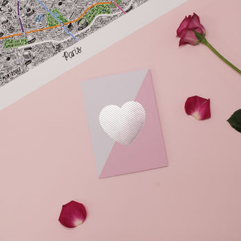 Pink Heart Foiled Card, 2 of 2