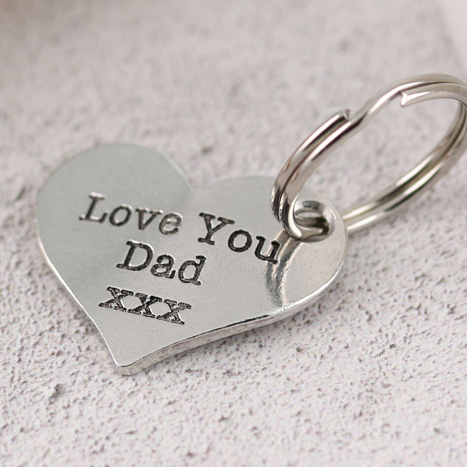 Image of Daddy Gift From Child Pocket Heart Keyring