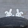 Bunny Rabbit Cufflinks In Sterling Silver, thumbnail 1 of 4