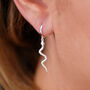 Unisex Snake Huggie Hoop Charm Earrings, thumbnail 1 of 5