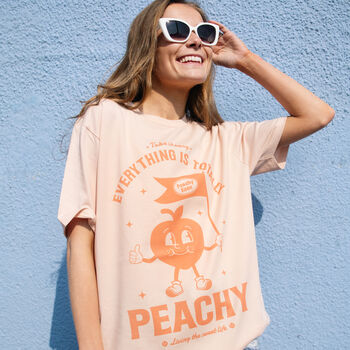 Everything Is Peachy Women’s Graphic T Shirt, 2 of 3