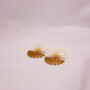 Daisy Sunset Pressed Flower Sterling Silver Studs, thumbnail 9 of 12