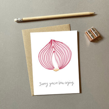 Sorry You've Been Crying Greeting Card, 2 of 2