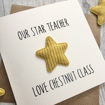 Star Teacher / Teacher Assistant Thank You Card, 4 of 4