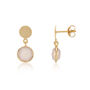 Salina Gold Plated Disc And Gemstone Drop Earrings, thumbnail 11 of 12