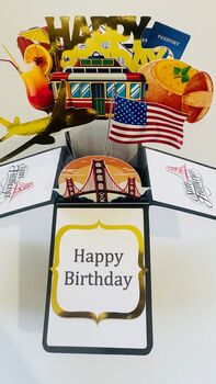 Personalisable San Francisco Themed 3D Greeting/Gift Card, 3 of 8