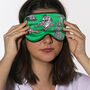 Catnap Silk Sleep Eye Mask Green, thumbnail 3 of 6
