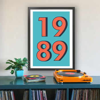 1989 Personalised Year Typography Print, 11 of 11