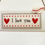 Tiny I Love You Wooden Sign, thumbnail 4 of 4