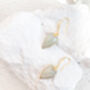 Amazonite Heart Gemstone Earrings Real 18k Gold Plated Gift, thumbnail 3 of 7