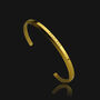 'Fearless' Cuff Bangle Bracelet, 18k Gold Plated, thumbnail 1 of 7
