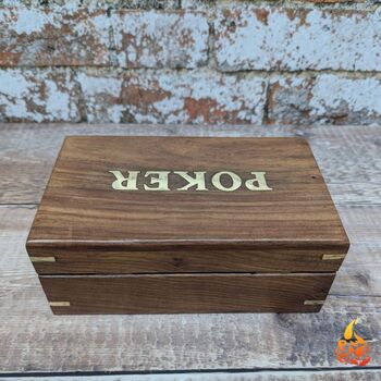 Wooden Mini Game Night Poker Set, 3 of 7