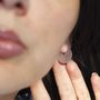 Sterling Silver Stolen Slice Drop Earrings, thumbnail 1 of 8