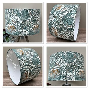 Wilderwood Teal Woodland Rabbits Drum Lampshades, 9 of 9