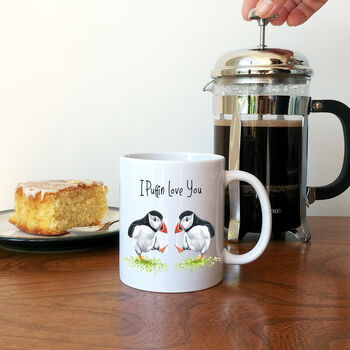 Personalised I Puffin Love You Mug, 3 of 4