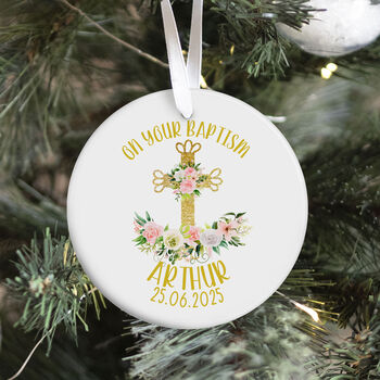 Personalised Baptism Ornament Gift For Boy, 2 of 7