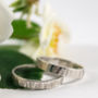 Bark Effect Wedding Rings In 18ct White Eco Gold, thumbnail 5 of 6