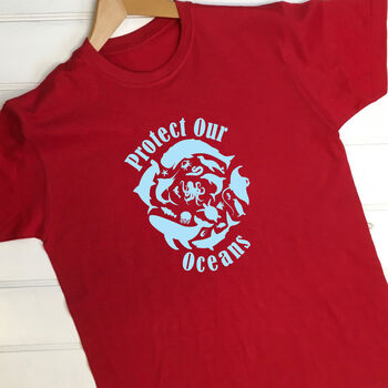 Personalised Adult's Save Our Seas T Shirt, 4 of 12