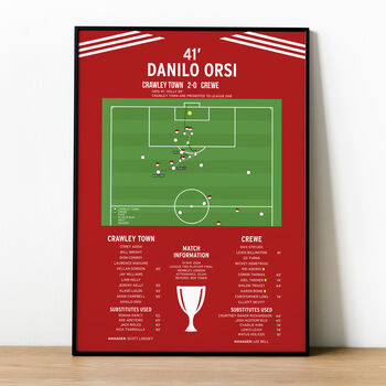 Danilo Orsi Goal – Crawley Town Vs Crewe League Two Play Off Final 2024 Print, 3 of 4