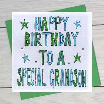 Personalised Grandson Birthday Book Card By Claire Sowden Design ...