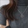Sterling Silver Minimalist Hexagon Pendant Necklace, thumbnail 4 of 5