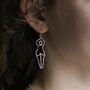 Luna Recycled Silver Earrings, thumbnail 1 of 7