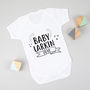 Personalised Name Surname Bodysuit Newborn Baby Gift, thumbnail 1 of 7