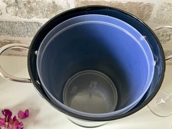 Luxury Black Metal Ice Bucket With Lid French Style, 6 of 8