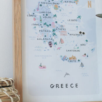 Greece Illustrated Map, 3 of 5