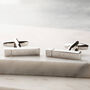 Personalised Engraved Location Bar Cufflinks, thumbnail 3 of 4