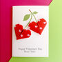 Personalised Origami Cherry Heart Valentines Day Card, thumbnail 2 of 9