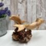 Hand Carved Wooden Dolphin Pair Sculpture Ornament, thumbnail 3 of 12