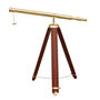 Adjustable 60 Inch Brass Floor Telescope With Wooden Tripod, thumbnail 2 of 5