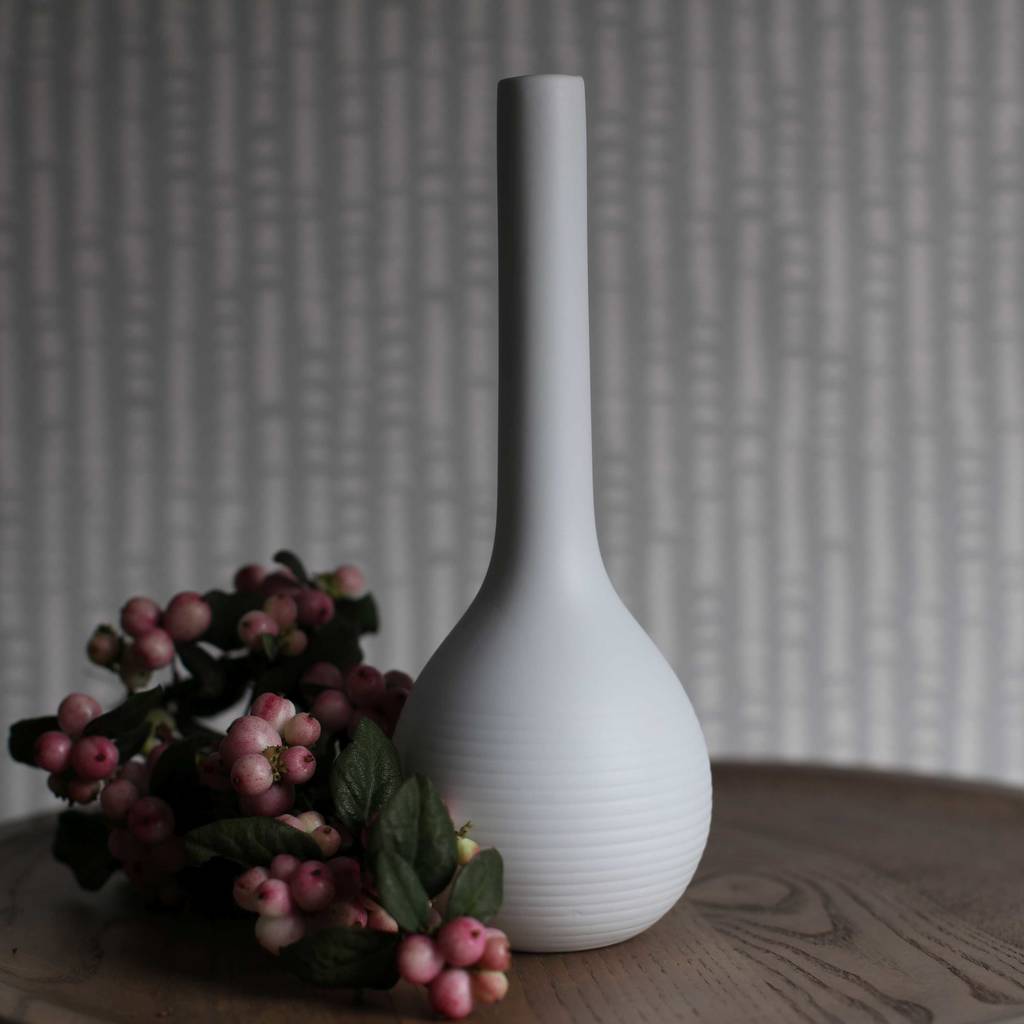 Porcelain Engraved Flower Vases By Nest
