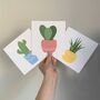 Set Of Six Mixed Cactus Design Greeting Cards, thumbnail 1 of 4