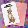 Personalised Staffie Bull Terrier Birthday Card, thumbnail 1 of 12