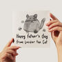 Happy Father's Day From The Cat Personalised Fun Card, thumbnail 1 of 3