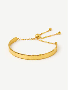 Women's Adjustable Slider Bangle Cuff Bracelet In 18k Gold, 3 of 3