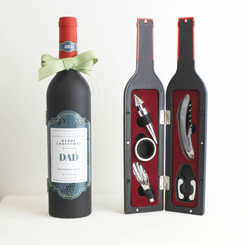 The Five Piece Personalised Wine Bottle Bar Set, 6 of 10
