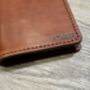 Personalised A6 Leather Pocket Journal, Refillable Notebook, Spanish Brown, thumbnail 9 of 12