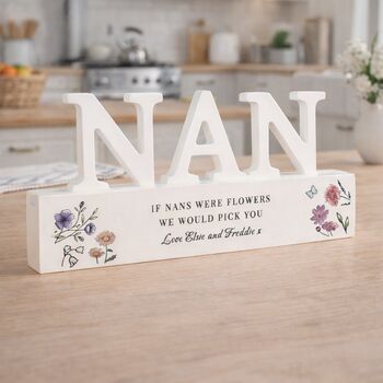 Nan Gifts Personalised Wooden Ornament, 3 of 7