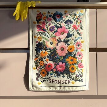 Floral Tea Towel Sponger, 2 of 3